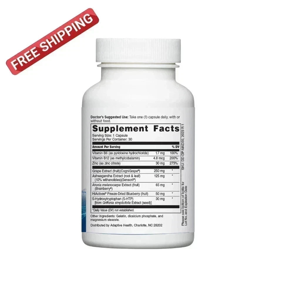 Mindful Advantage Brain Memory Focus Supplement – 30 Capsules New and Sealed