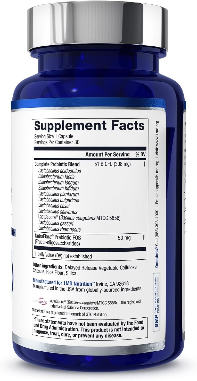 1MD Nutrition Complete Probiotics Platinum – 30 Count (Pack of 1)