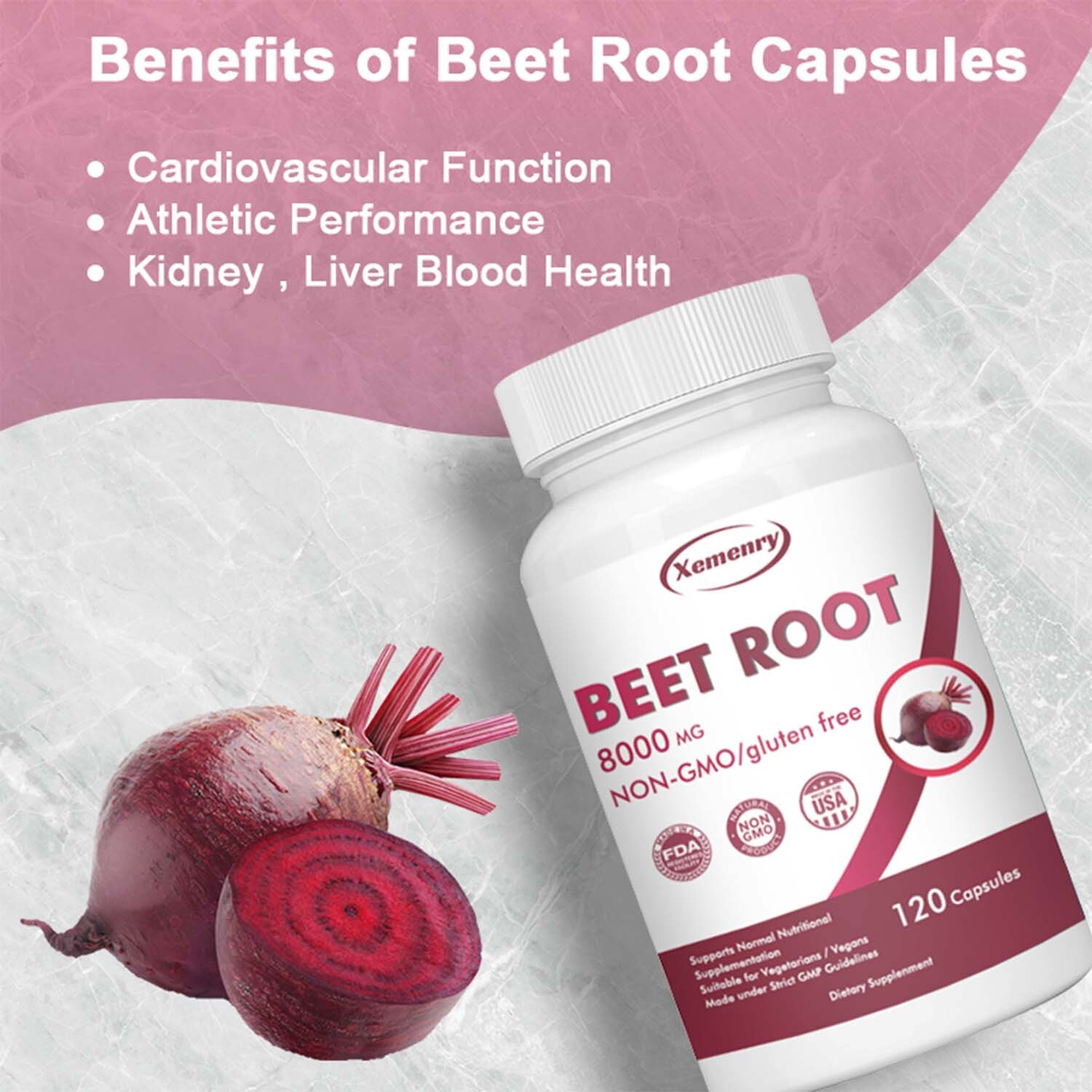Beet Root 8000mg-Nitric Oxide Booster, Blood Pressure Support, Digestion Support