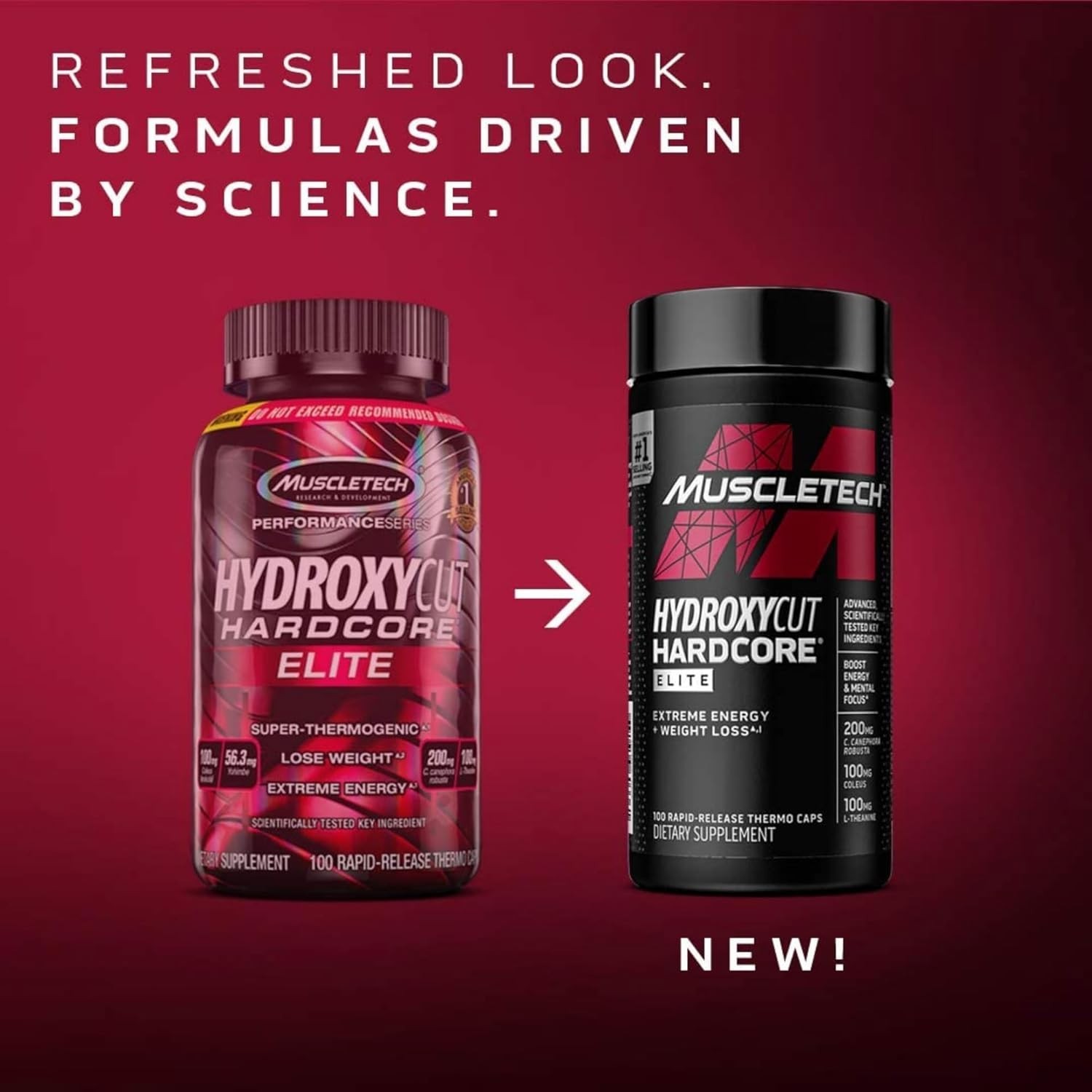 MuscleTech Hydroxycut Hardcore Elite 100 Caps Each (Pack of 2)