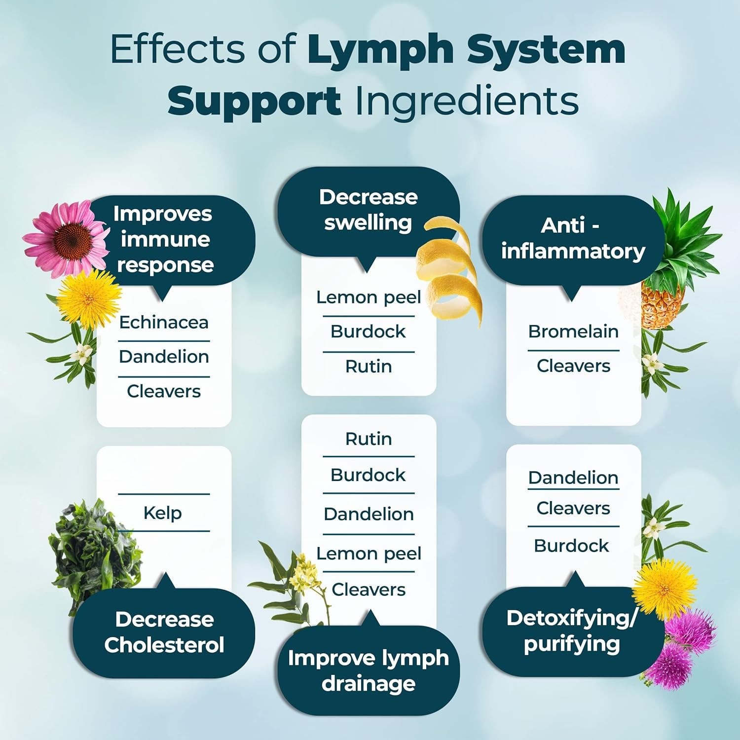 2PCS RESEARCH PUREHEALTH Lymph System Support Supplement,Lymphatic Drainage