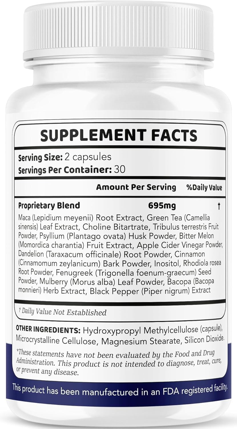 Mega Male Men Daily Wellness Energy Support Supplement Capsules 1 Pack 60Ct