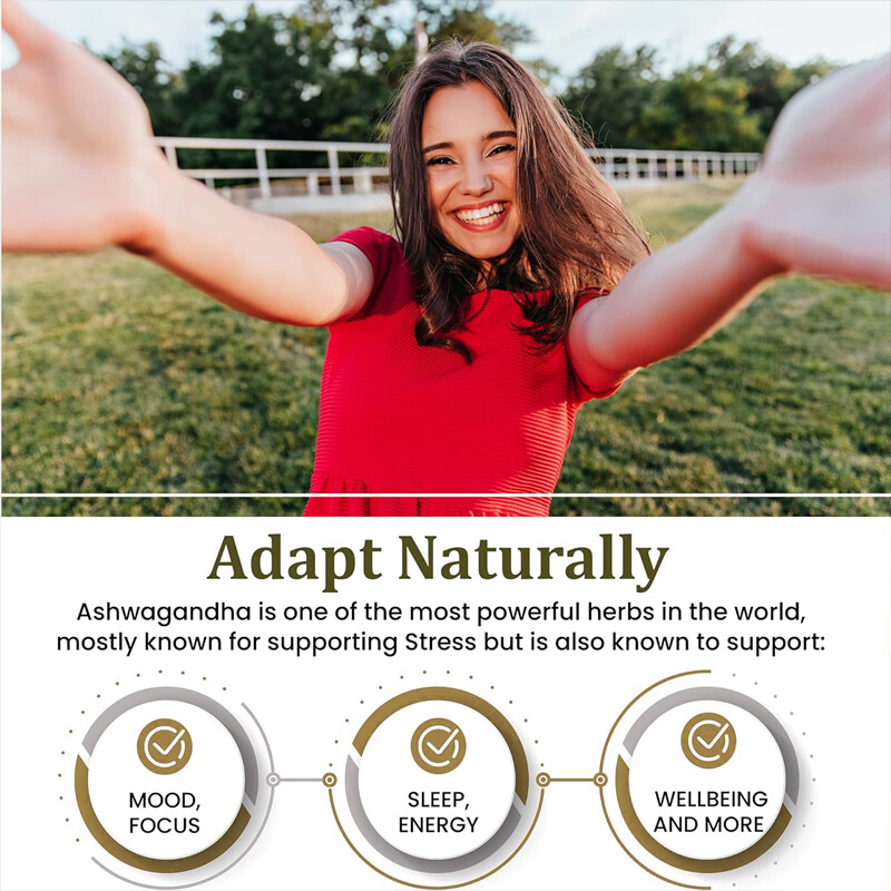 Ashwagandha Root Extract 2,100 Mg – Promotes Stress Reduction and Enhances Mood