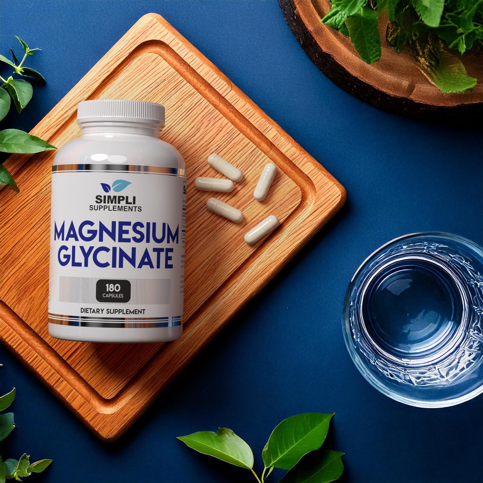 Magnesium Glycinate 400mg per Serving – High Absorption 180 Count (Pack of 1)