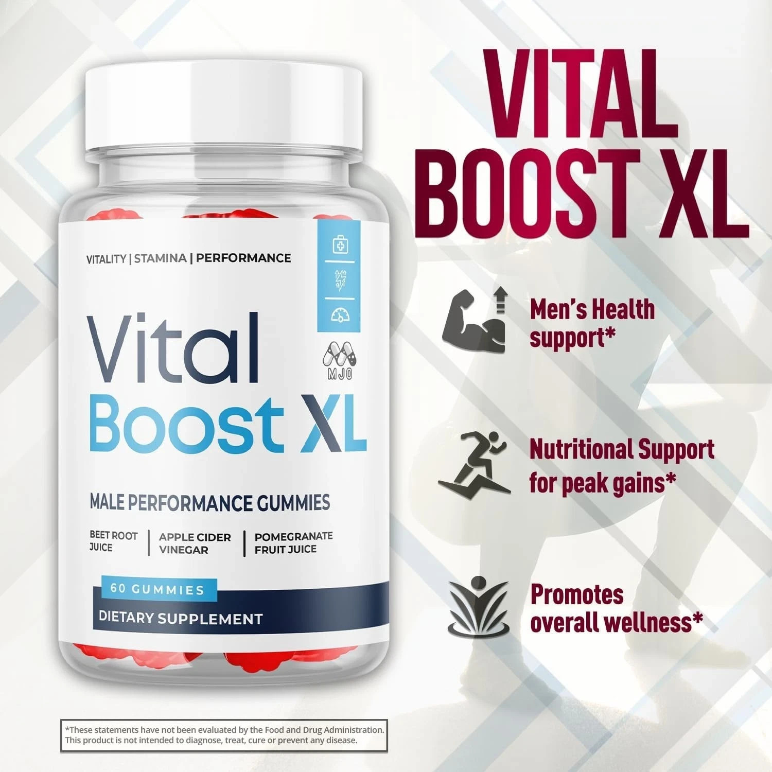 Vital Boost XL Male Performance Gummys Advanced Formula VitalBoost XL 60 Gummies