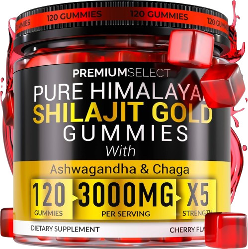 Shilajit Gummies for Men 3000mg – 120 Gold Shilajit for Men Gummies Sugar Free