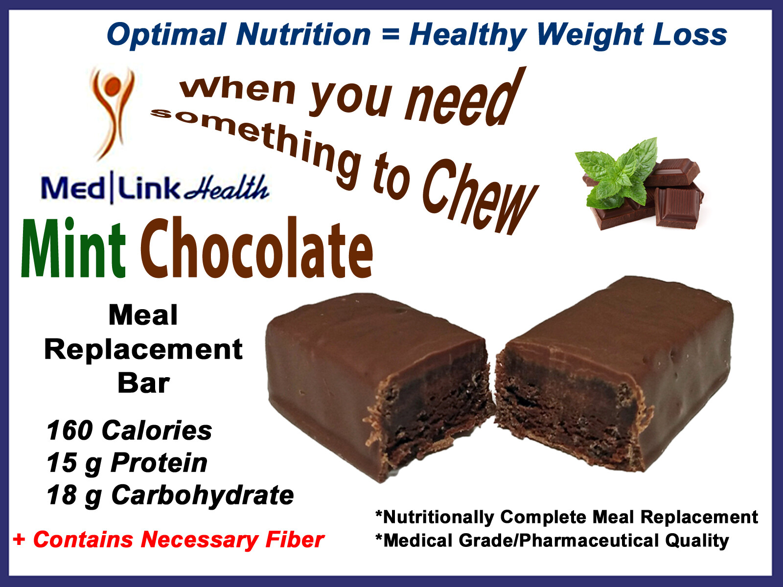 MINT CHOCOLATE BAR Weight Loss Meal Replace | 3 Boxes | SIMILAR TO Optifast 800