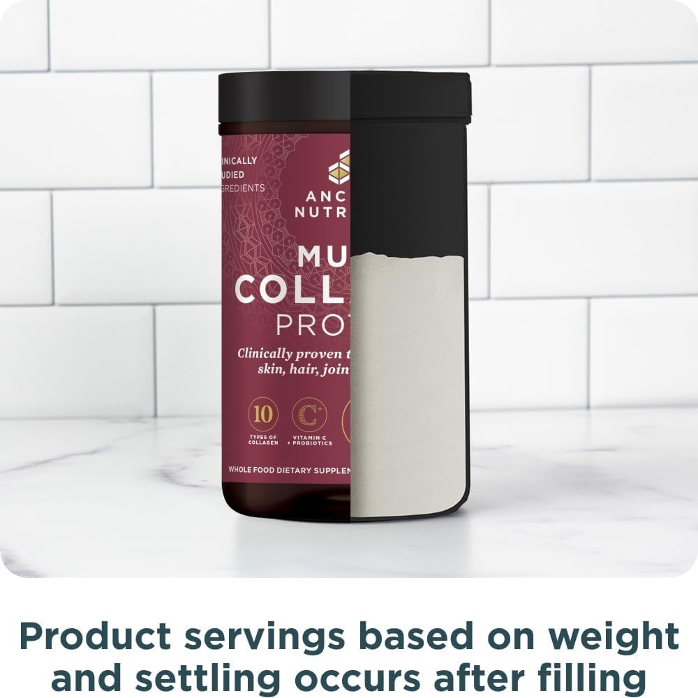 Ancient Nutrition Multi Collagen Protein Powder 10 Types Unflavored 24 Serv