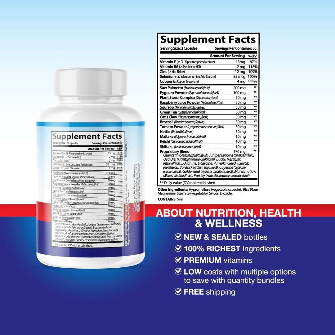 Prostate Plus+ – Support Supplement for Men – Urinary & Bladder Health-5 Bottles
