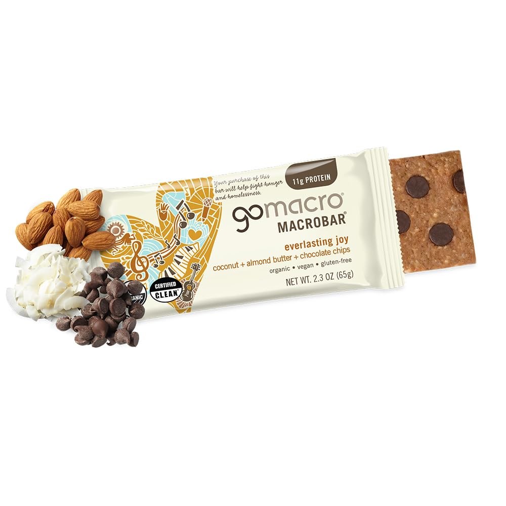 GoMacro MacroBar Organic Vegan Protein Bars – Coconut + Almond Butter + Choco…