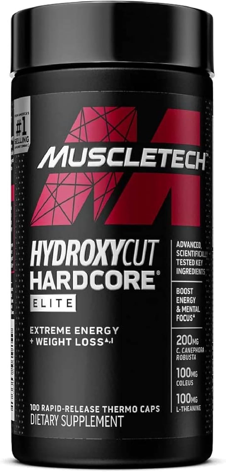 MuscleTech Hydroxycut Hardcore Elite 100 Caps Each (Pack of 2)