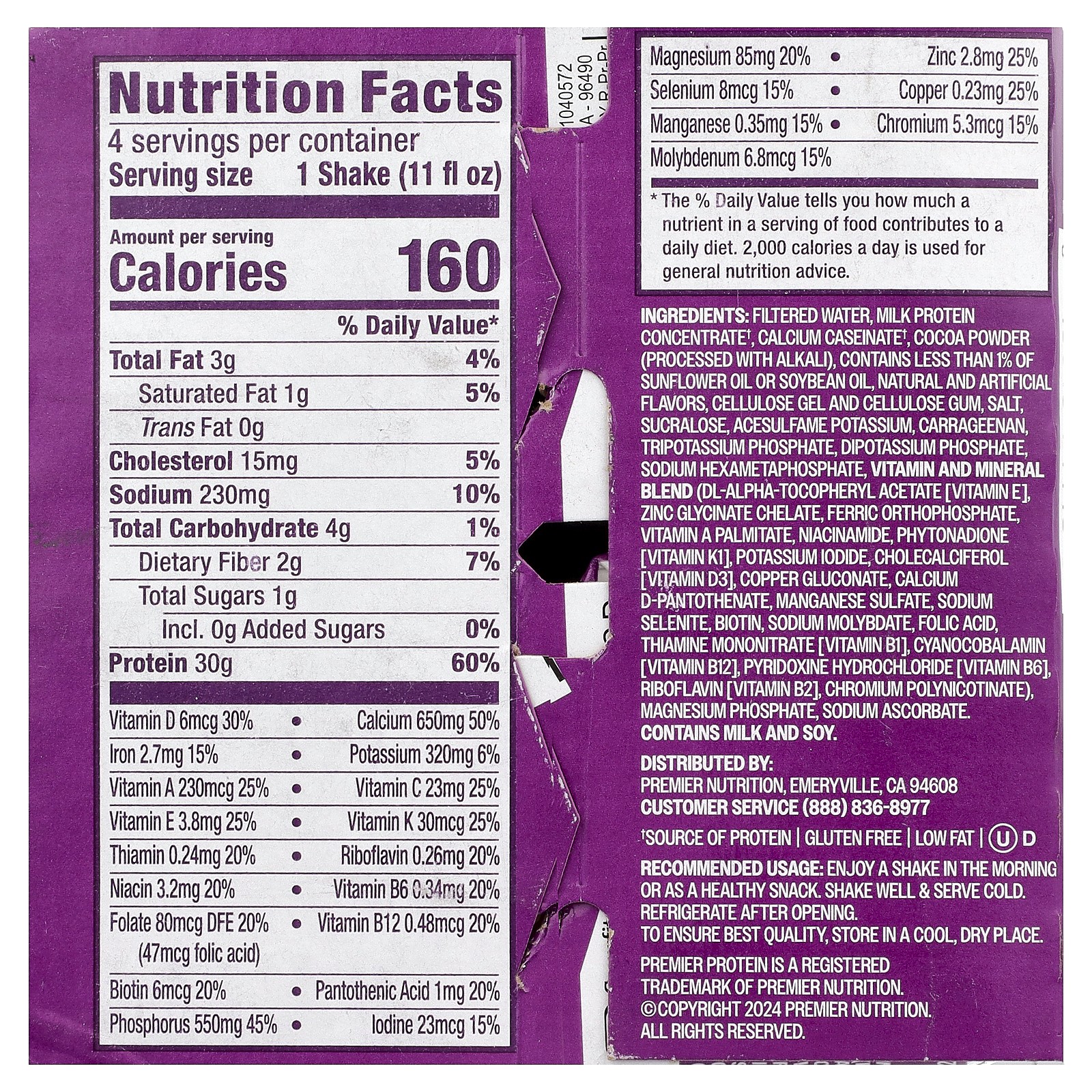 High Protein Shake, Chocolate, 4 Shakes, 11 fl oz (325 ml) Each