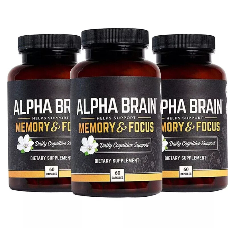 Brain Alpha Memory And Focus 60 Capsules Supplement For Men & Women