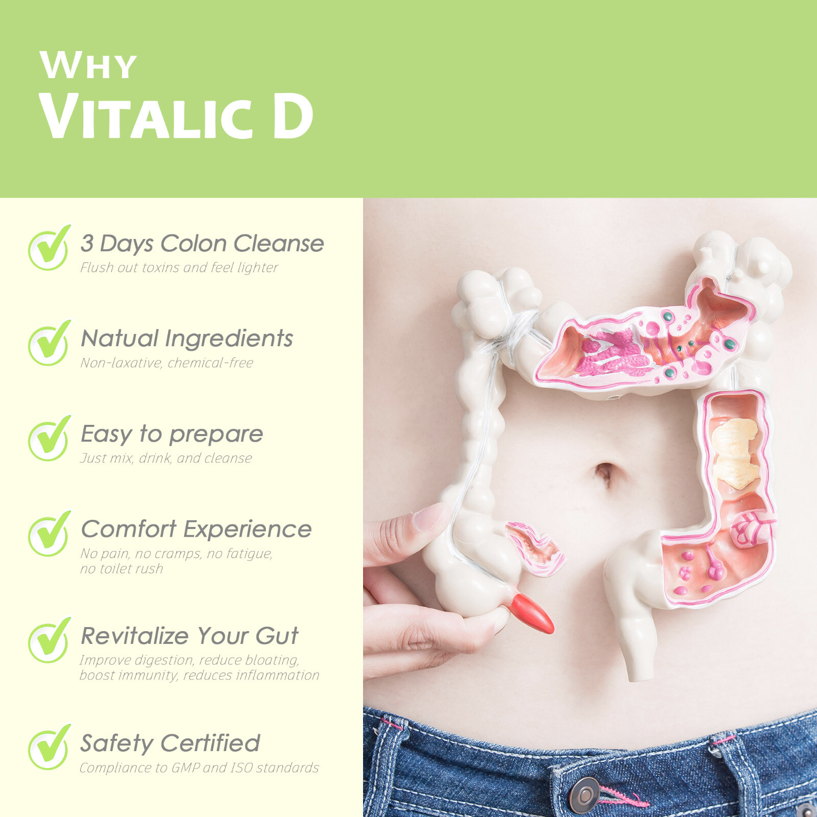 3-Day Deep Colon Cleanse Natural Detox to Remove Mucoid Plaque Relieve Bloating