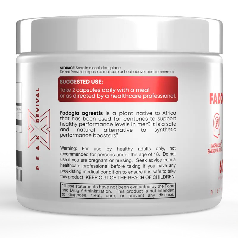 Peak Revival-X Fadogia Agrestis 1000mg, Men Testosterone Support for Muscle Stre