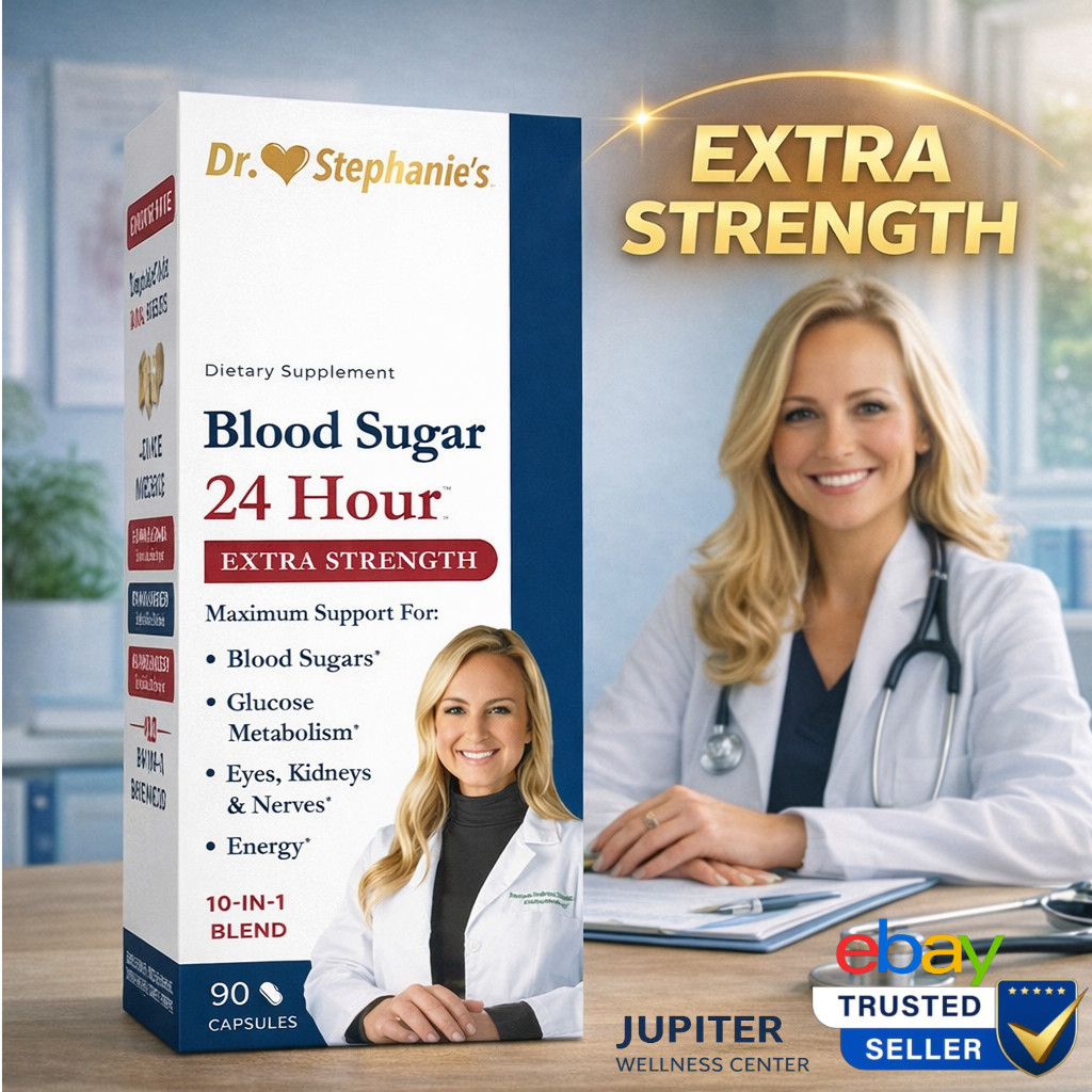 Dr. Stephanie’s Blood Sugar 24 Hour Extra Strength A1C, 90 Capsules – Exp 3/2027