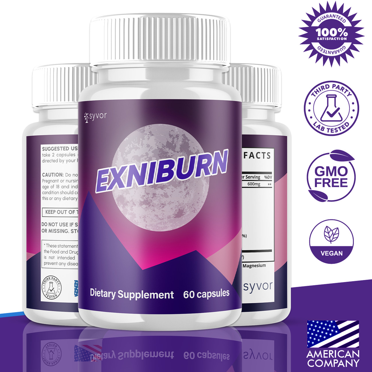 (5 Pack) Exniburn Advanced Energy & Fitness Max Supplement Exni Burn 300 Capsule
