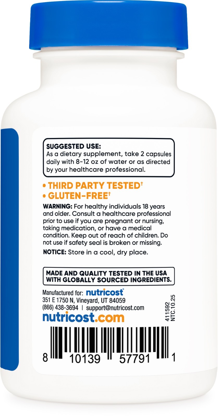 Nutricost Ginkgo + Ginseng Supplement 120 Capsules for 60 Servings Per Bottle