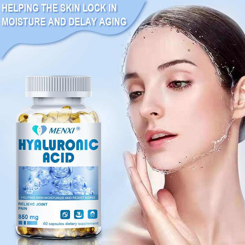 3 Packs Hyaluronic Acid Capsules 120mg Support Healthy Skin Help Reduce Wrinkles