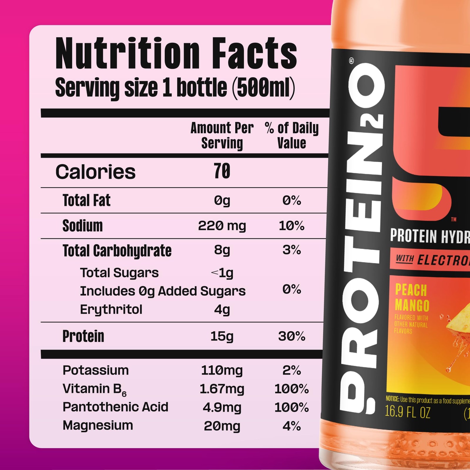Protein2o Hydration Drink 2in1 Liquid Clear Whey Protein Isolate and Electro…