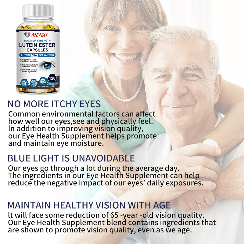 Eye Health Supplement Lutein and Zeaxanthin Support Vision Health, 120 Capsules
