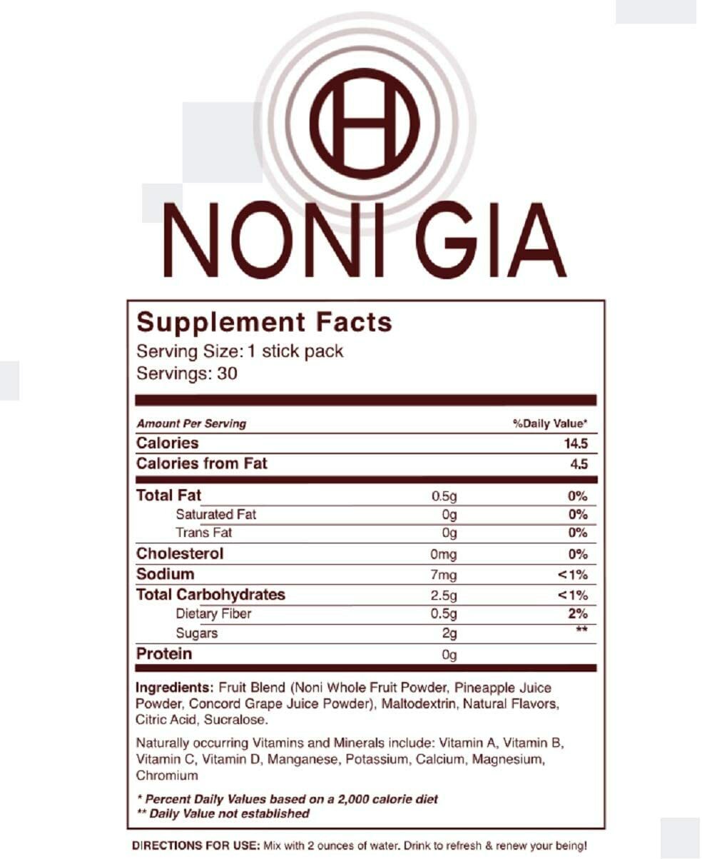 Noni Gia by BHIP Global – Powerful Energy Blend – Improves Energy&Fitness