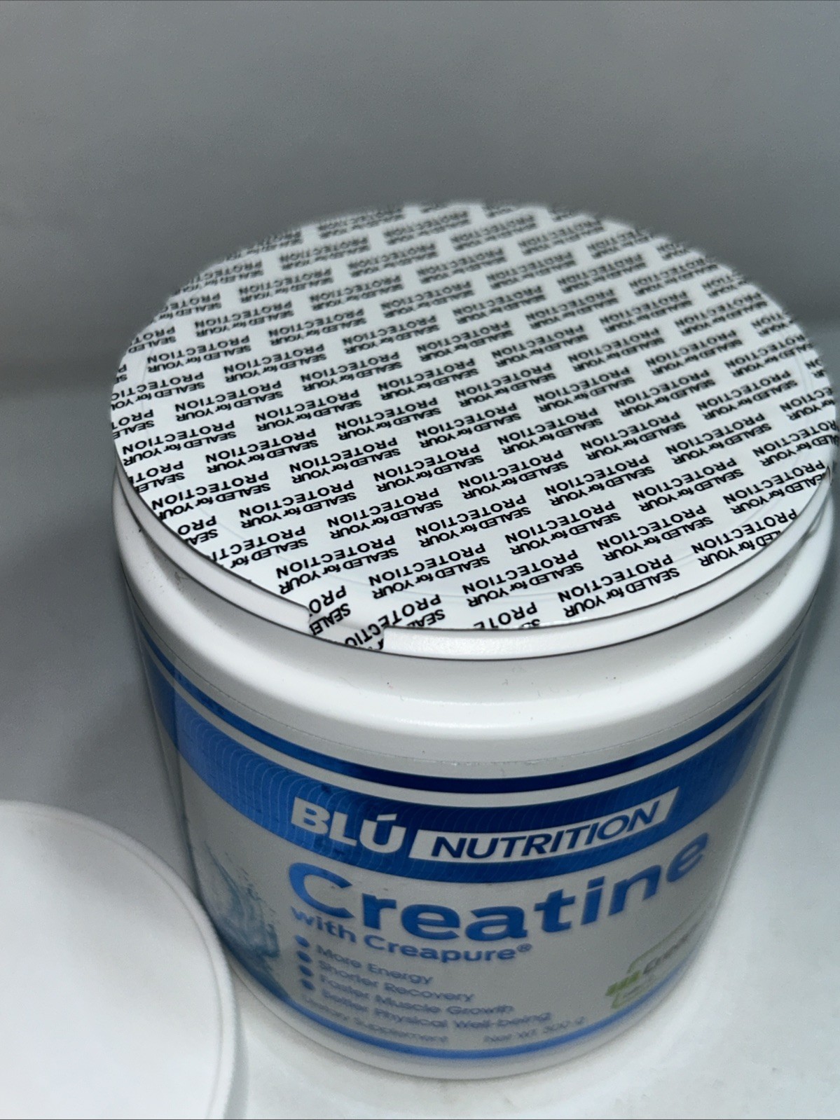 Sealed Blu Nutrition Creatine, Unflavored 300 G