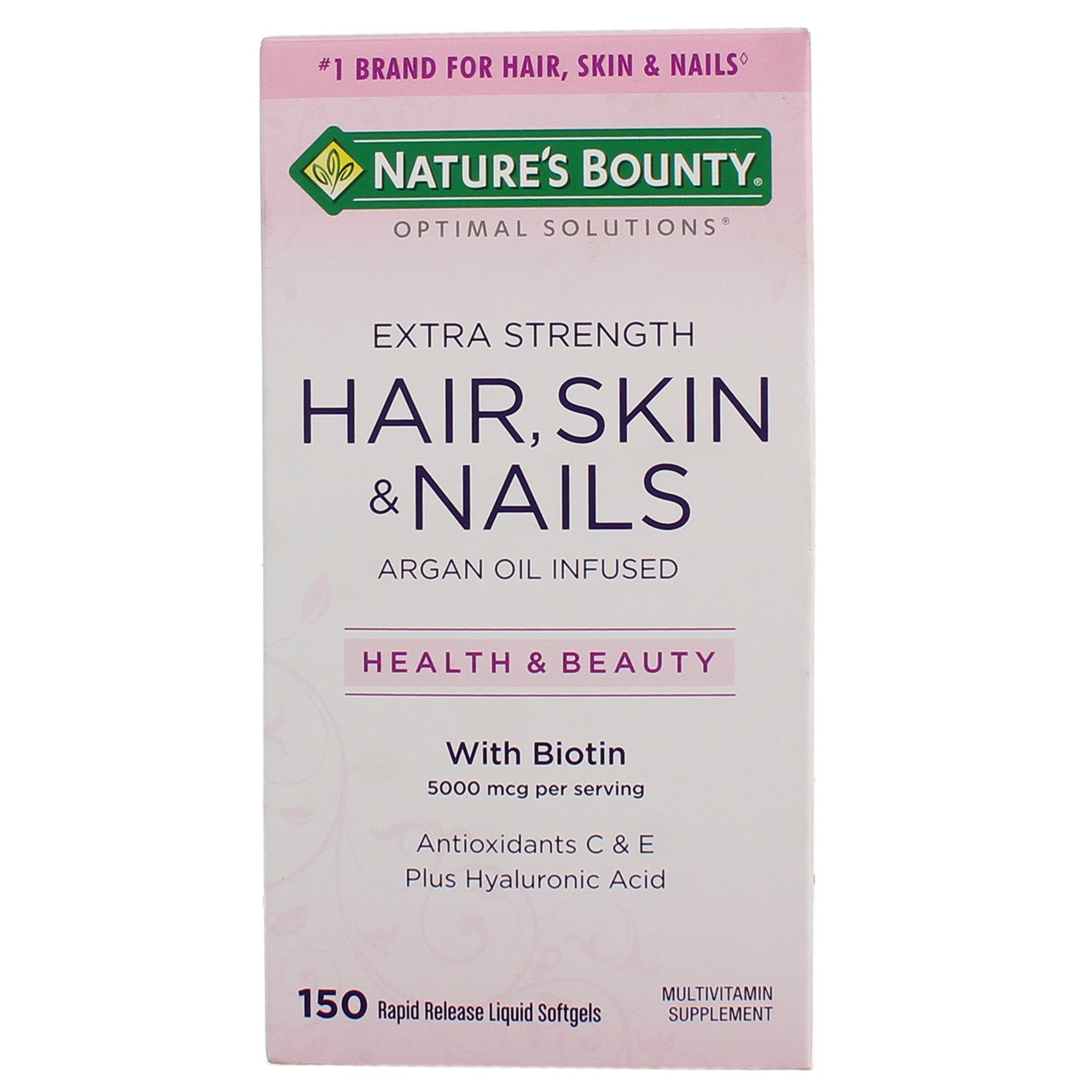 Nature’s Bounty Optimal Solutions Extra Strength Hair, Skin & Nails Vitamins …