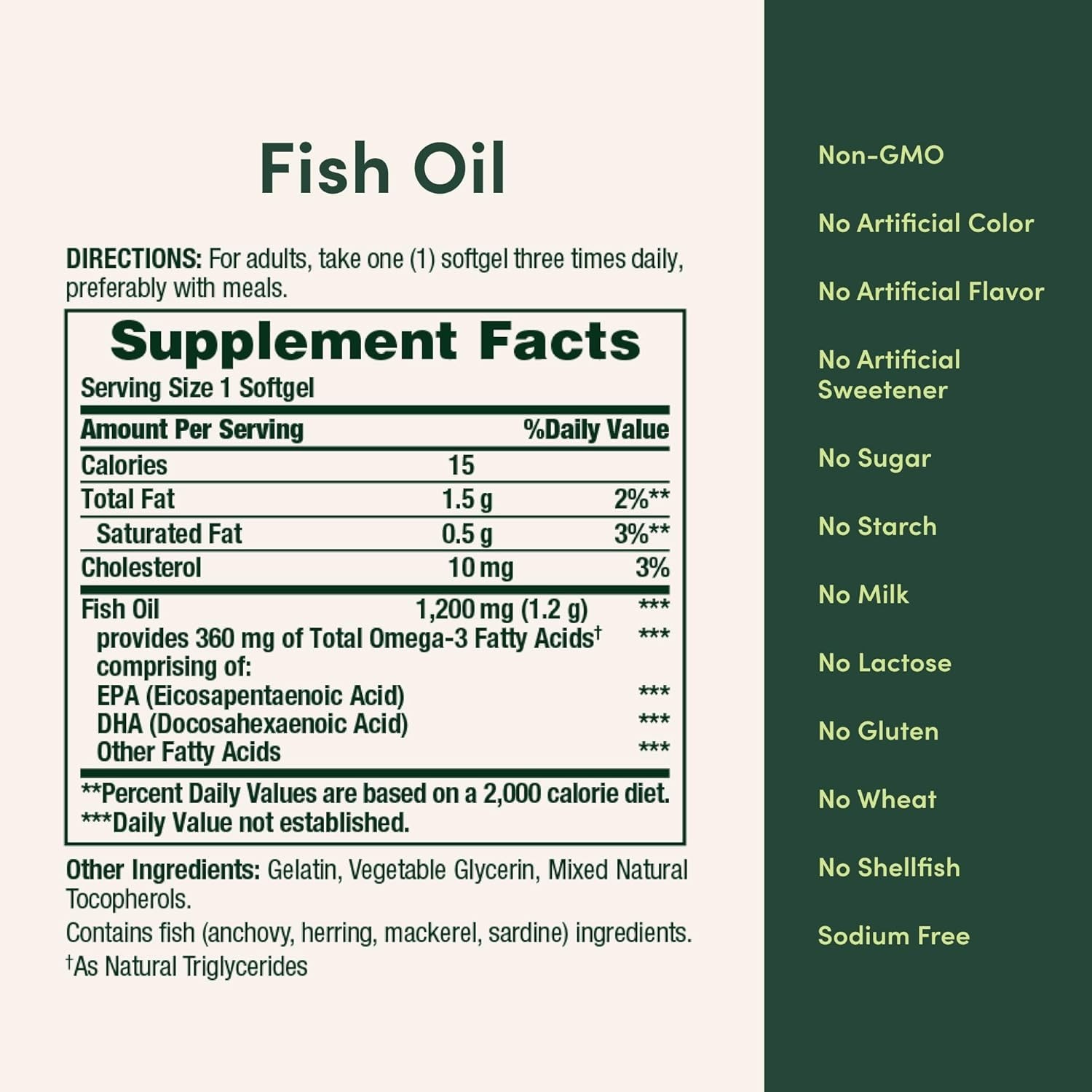 Nature’s Bounty 200 Pack Fish Oil 1200 mg Supplements – Heart Health BB: 10/27