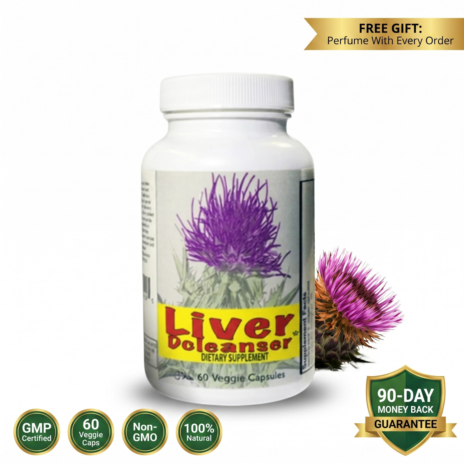 LIVER DCLEANSER – Natural Liver Cleanse Health Detox Support Milk Thistle 60 Cap