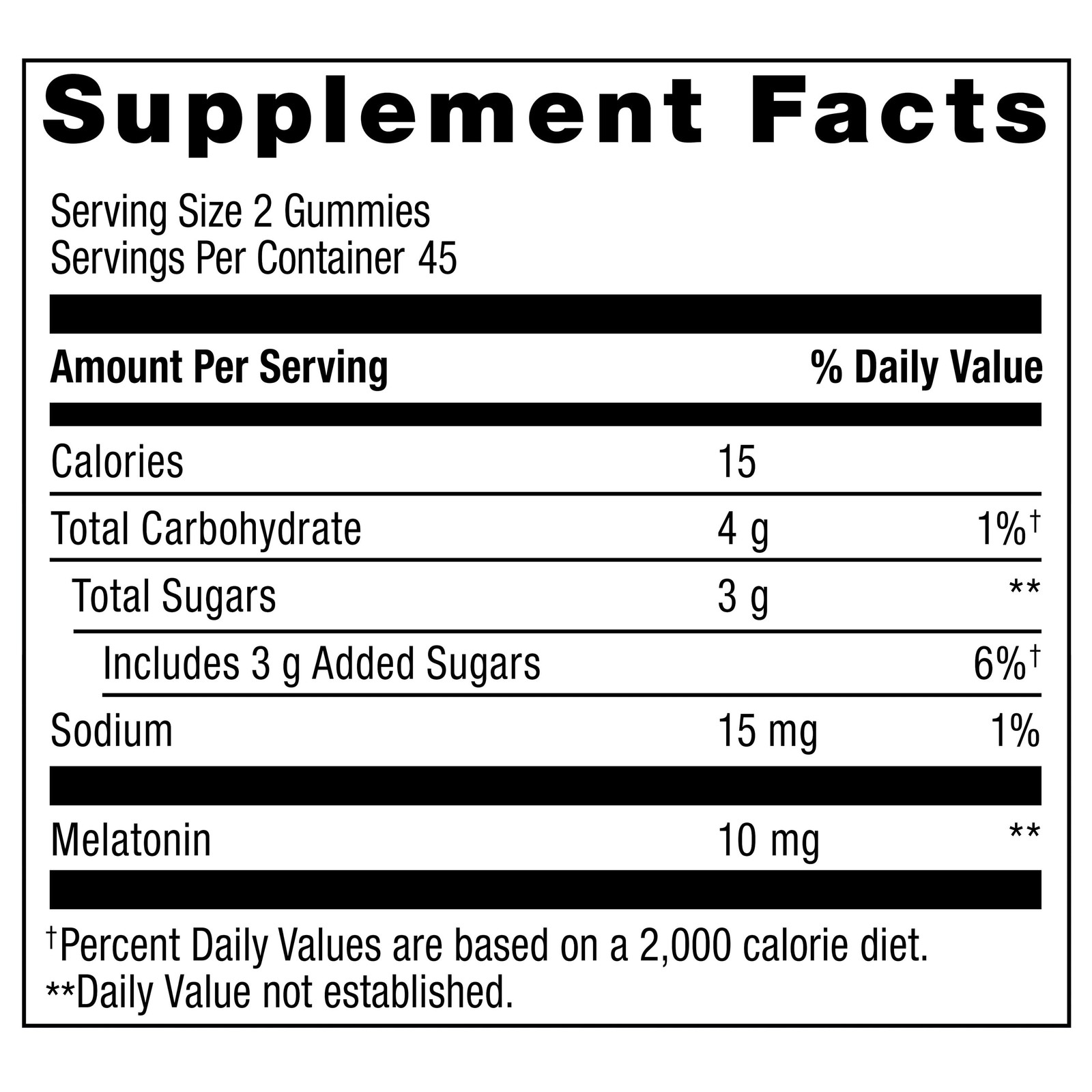 Equate Melatonin Dietary Supplement, 10 Mg, 90 Vegetarian Gummies, Compare to Na