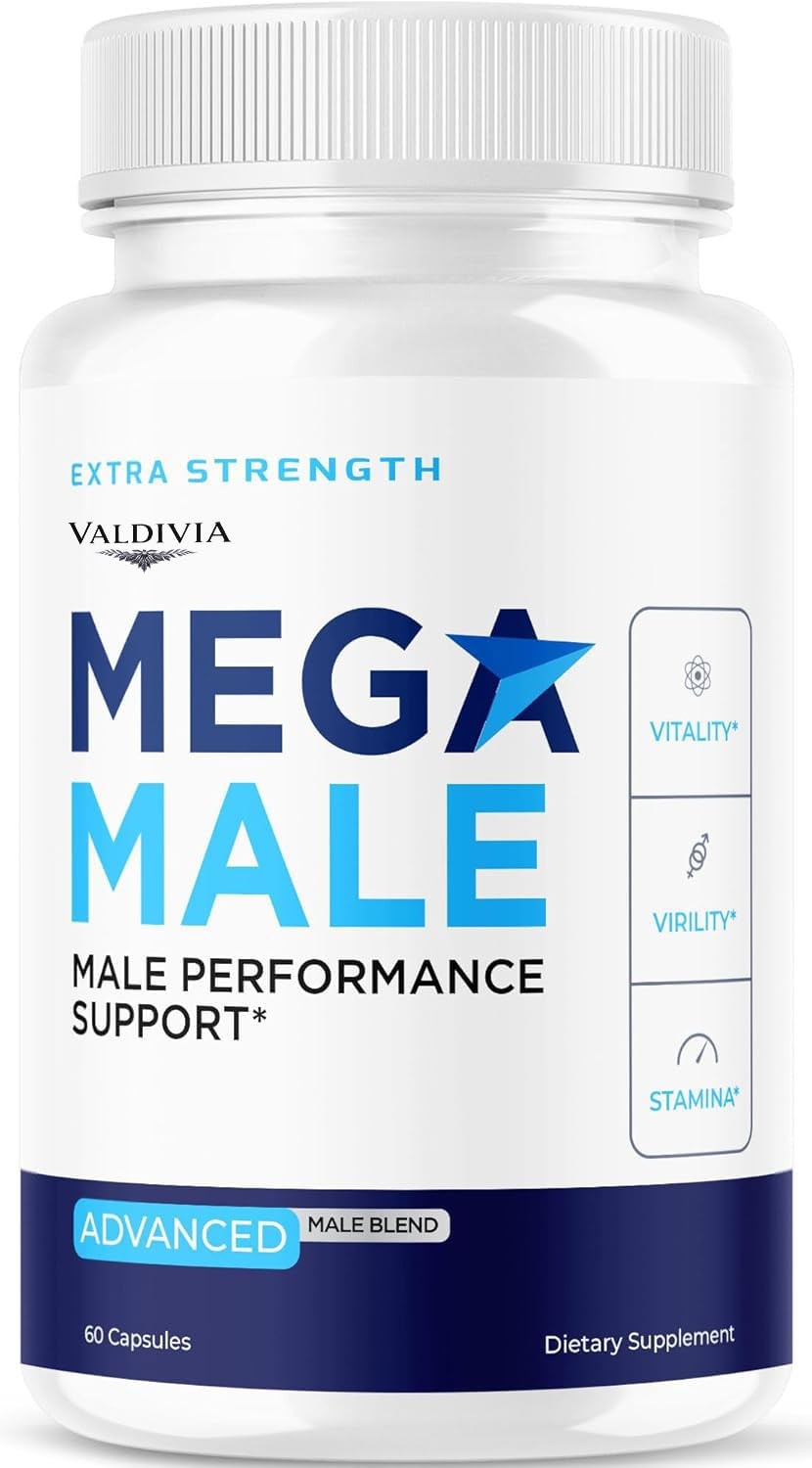 Mega Male Men Daily Wellness Energy Support Supplement Capsules 1 Pack 60Ct