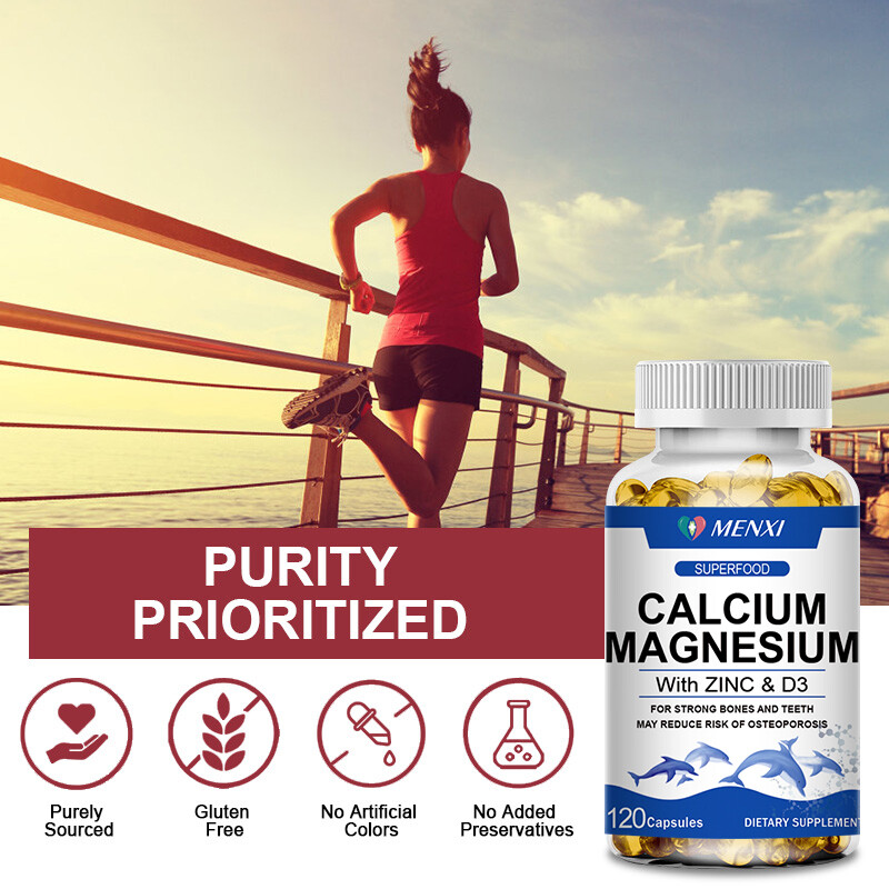 Calcium Magnesium Zinc with Vitamin D3 Capsules Bone Health Muscle Improvement