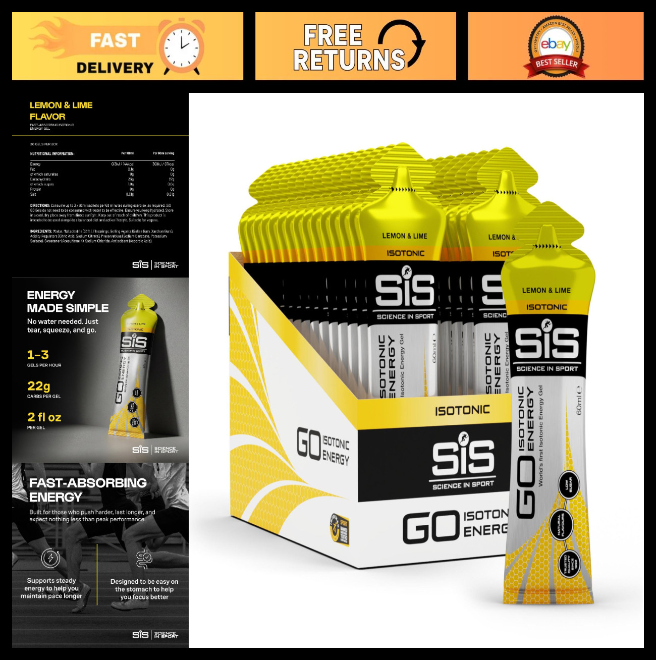Isotonic Energy Gel – Fast-Acting Liquid Carbohydrate for Instant Energy – Vegan
