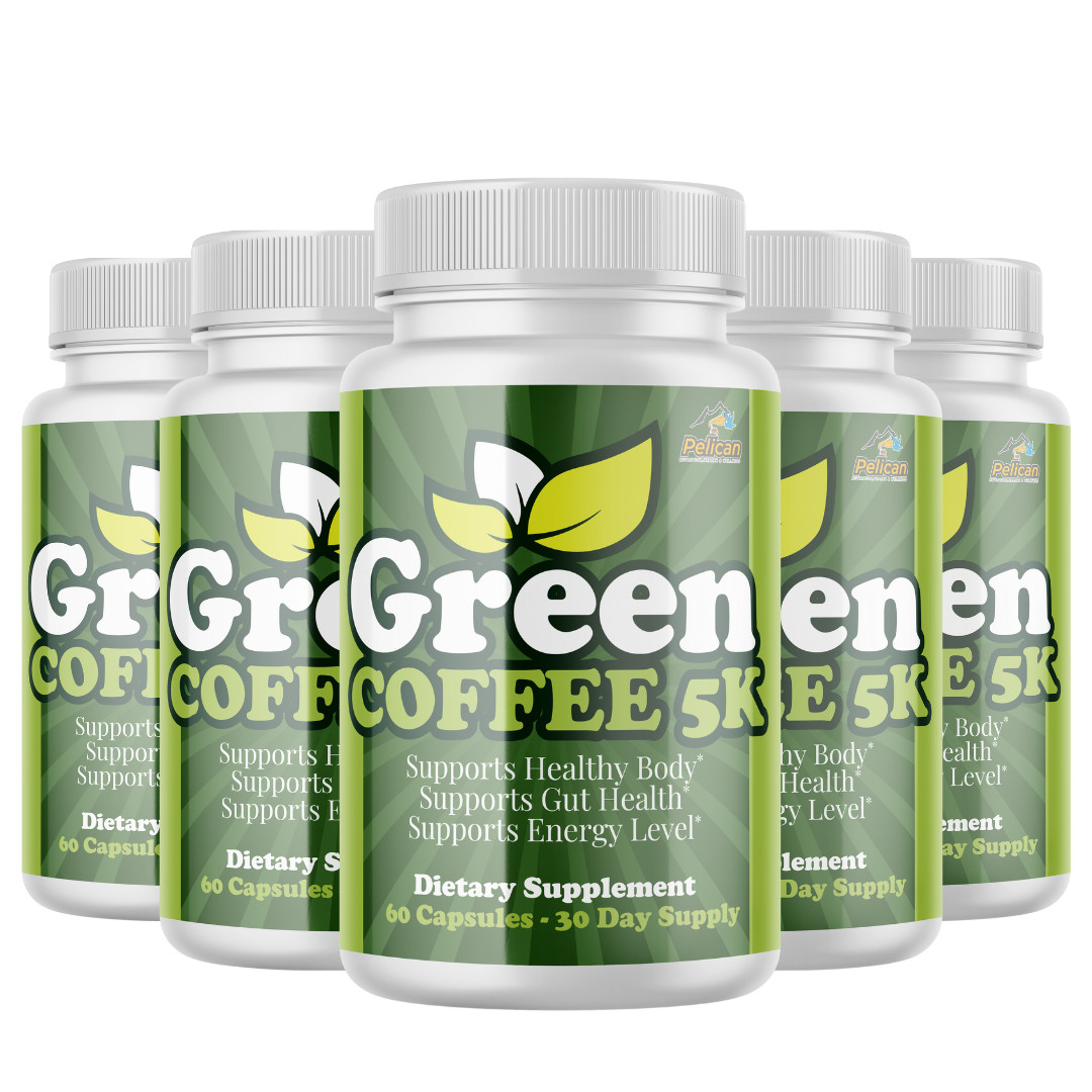 Green Coffee 5k – Keto & Weight Support- 5 Bottles- 300 Capsules