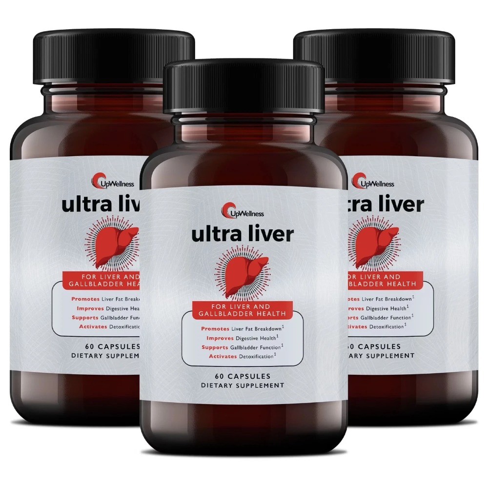 UpWellness Ultra Liver Supplement for Liver Health & Gallbladder Support, 3 Pack