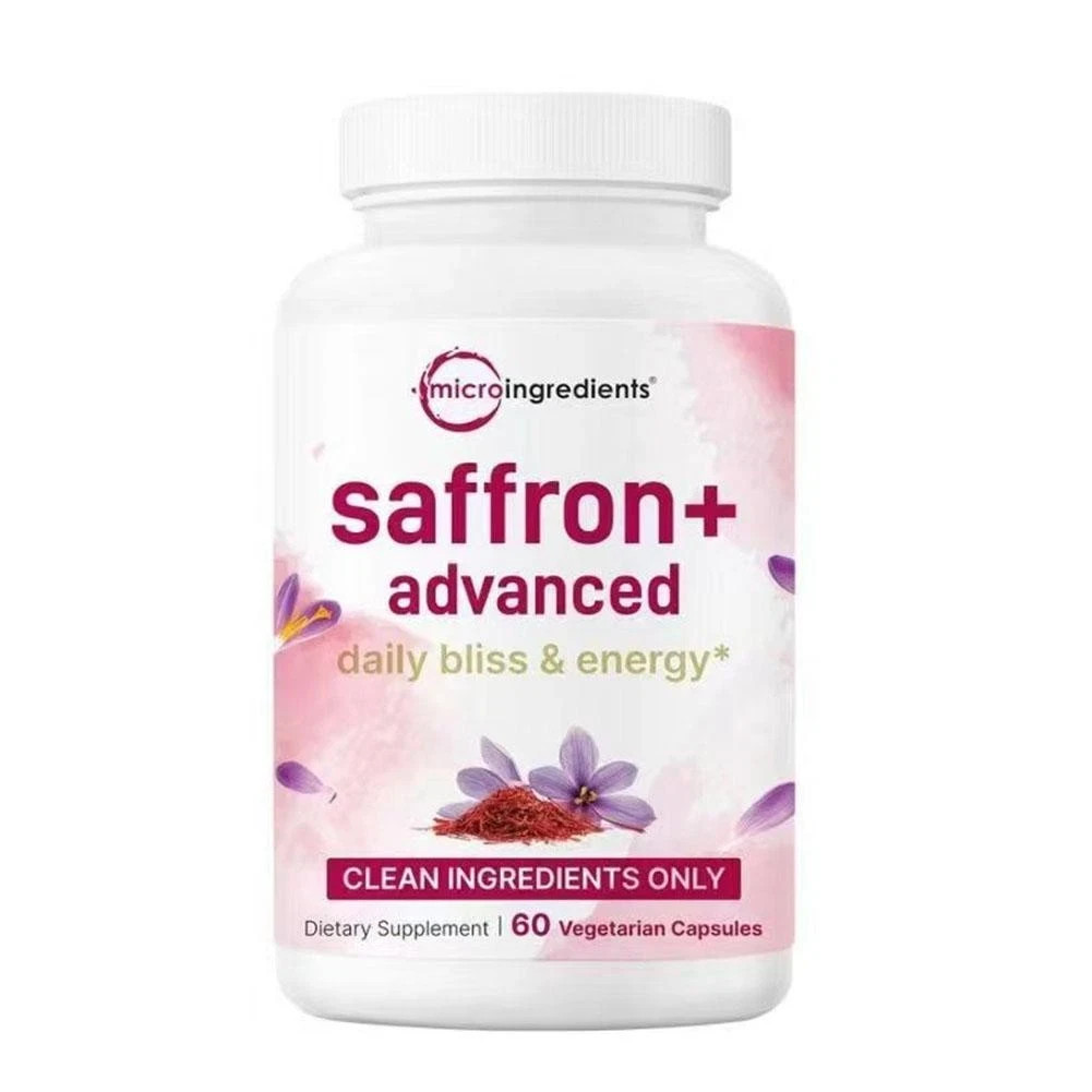 Micro Ingredients Saffron+ Advanced Supplements 60 Veggie Capsules 10-in-1 NEW+