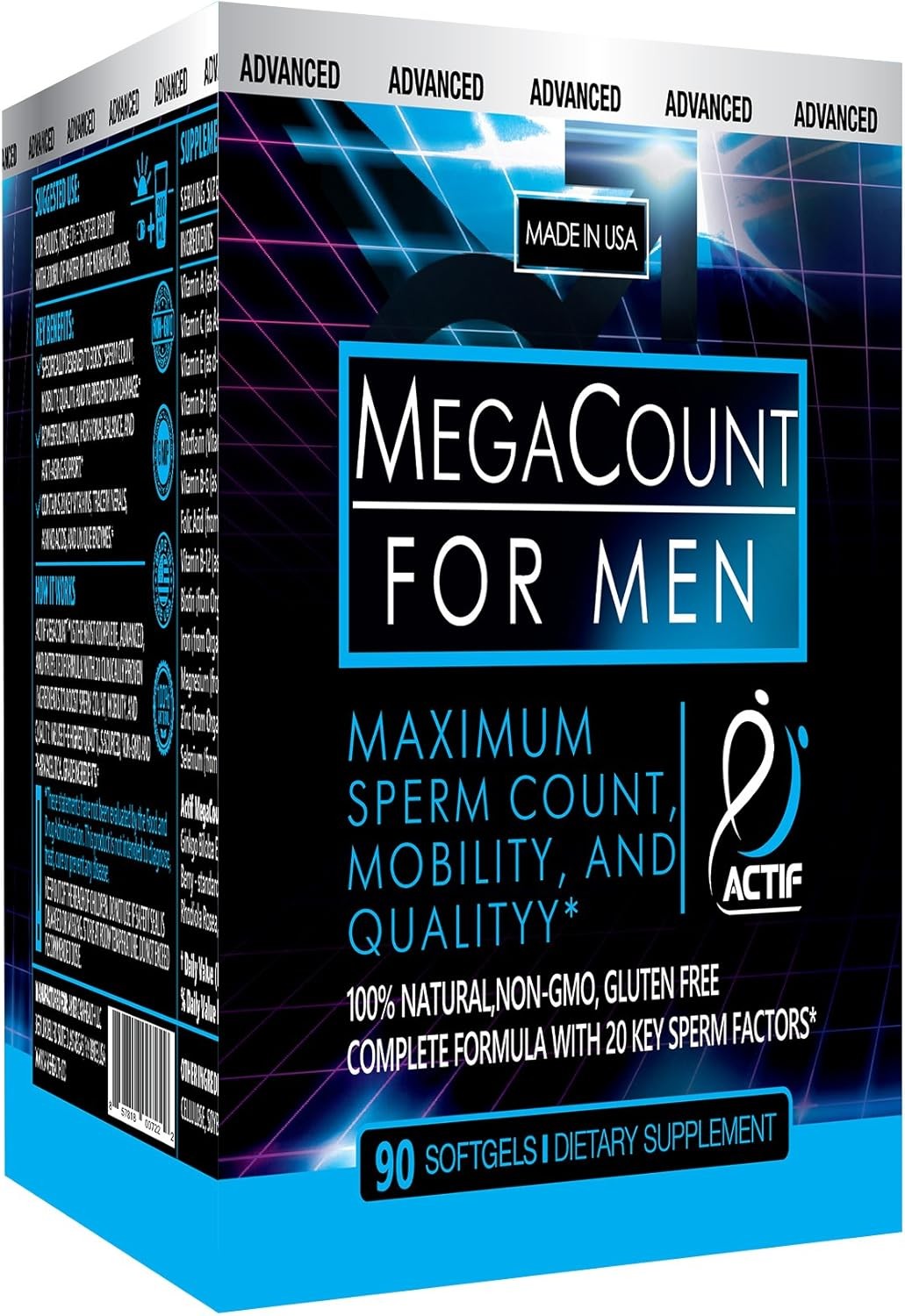 Megacount for Men – Maximum Fertility Support and Sperm Count Booster, Clinicall
