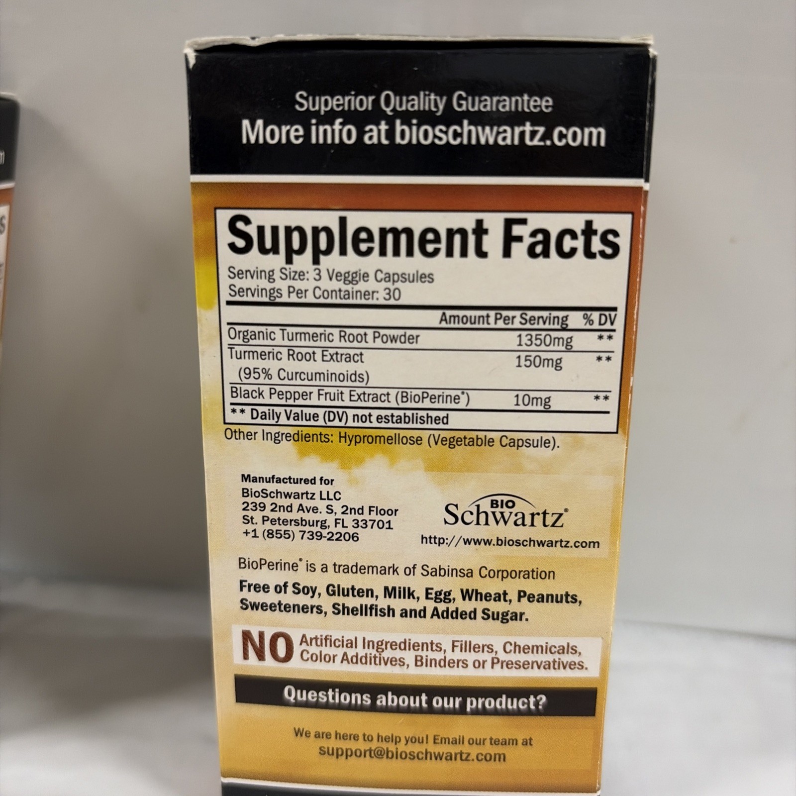 Turmeric Curcumin with Black Pepper Extract 1500mg High Absorption Potent, 180ct
