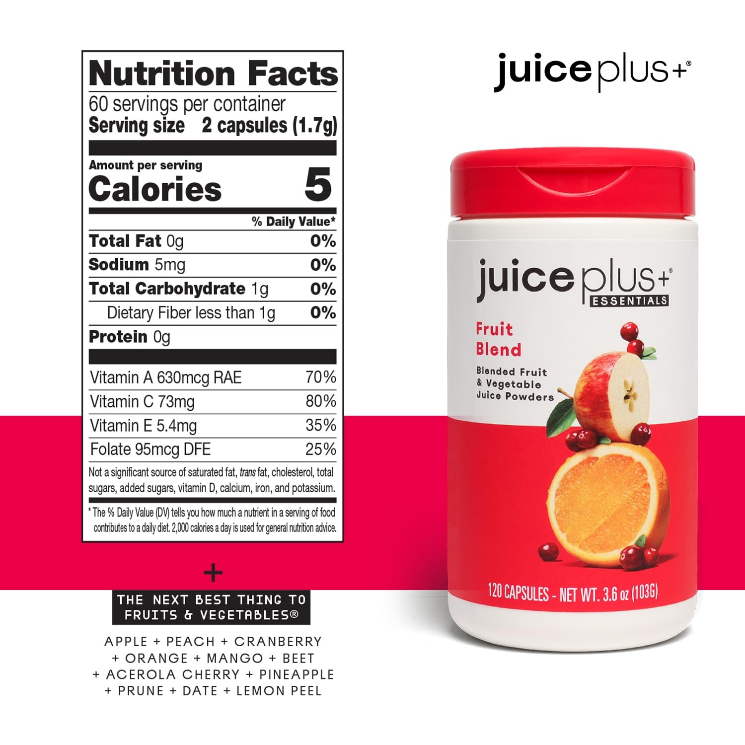 JuicePlus+ Fruit, Vegetable & Berry Blend – 60 servings – Expires 10/26