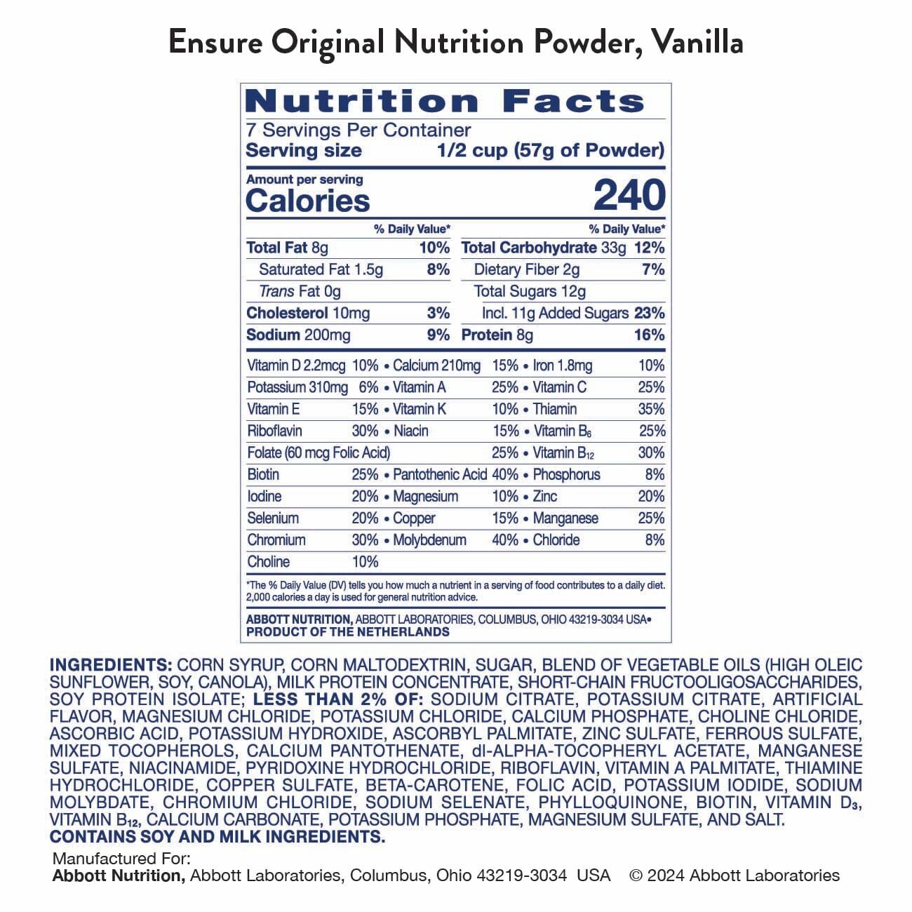 Ensure Original Nutrition Powder, Vanilla, 14.1oz – 6 Pack – BB 11/26