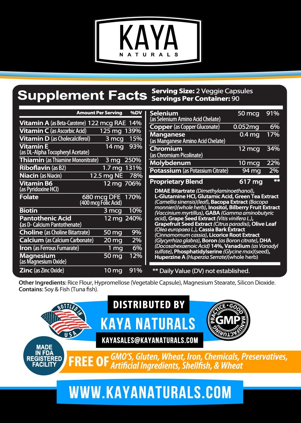 Neuro Brain & Focus 180ct Memory Function Clarity Energy Nootropic