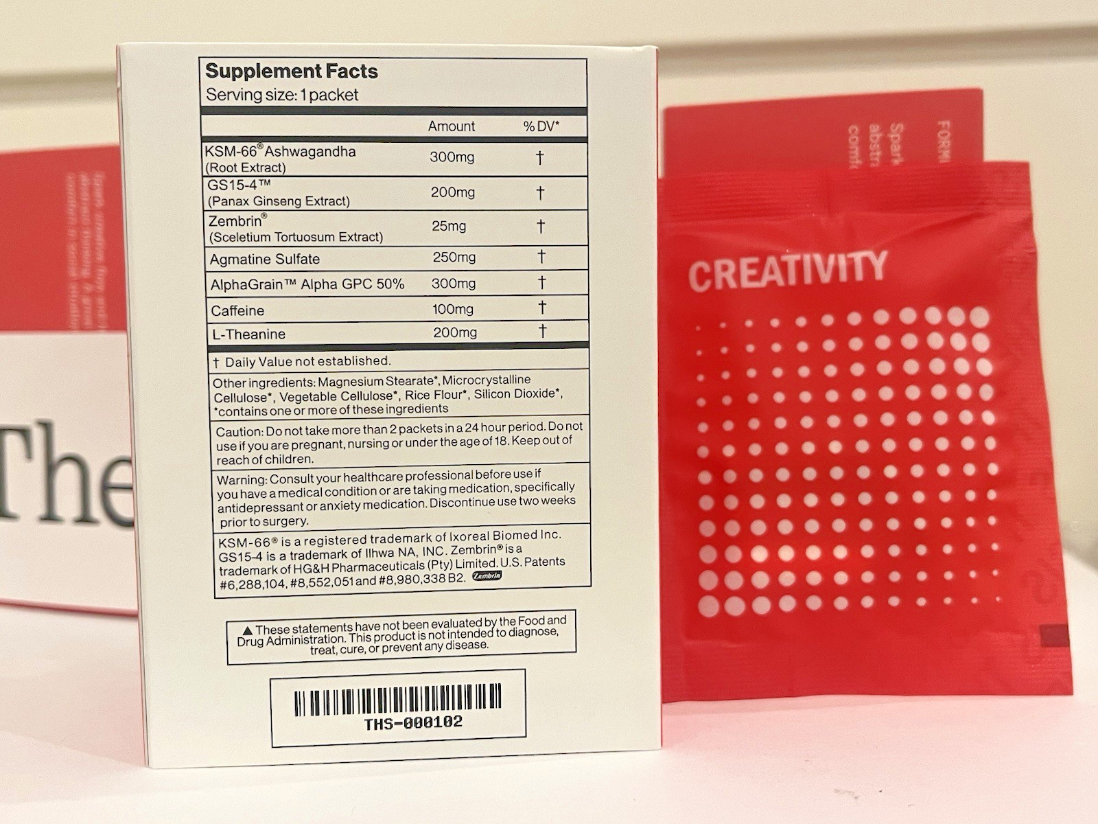 Thesis CREATIVITY Nootropic Supplement 4 boxes – 6 packets per box – $159+ Value