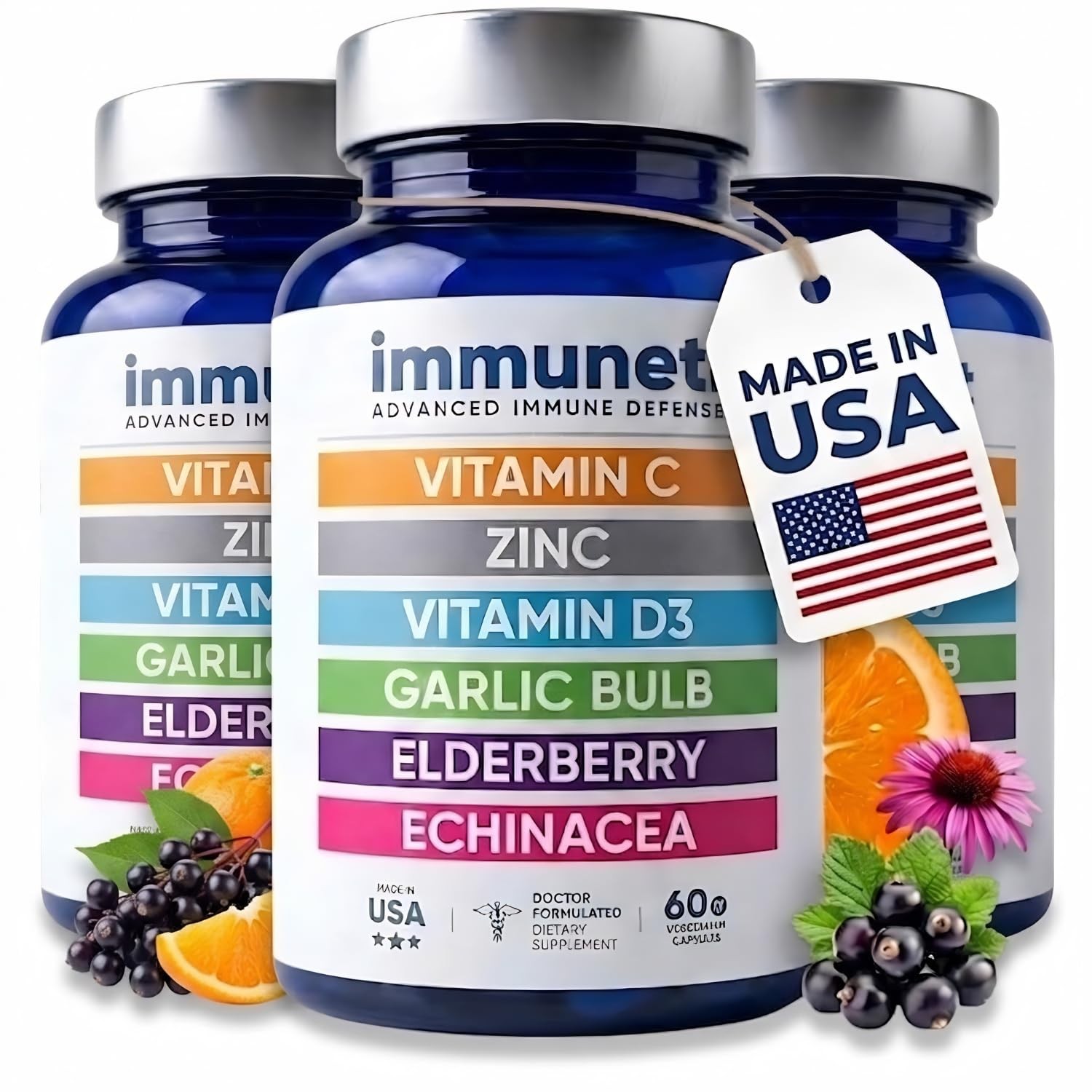 Immuneti Advanced Immune Support – Doctor Formulated 60 Count (Pack of 3)