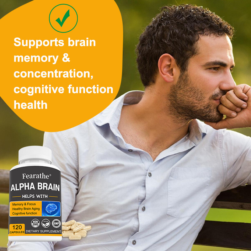 Brain Support Supplement – Support Healthy Brain Function Boost Focus 120 Caps
