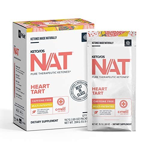 PRÜVIT Keto OS NAT HEART TART Caffeine FREE 20 PACK FAST SHIPPING