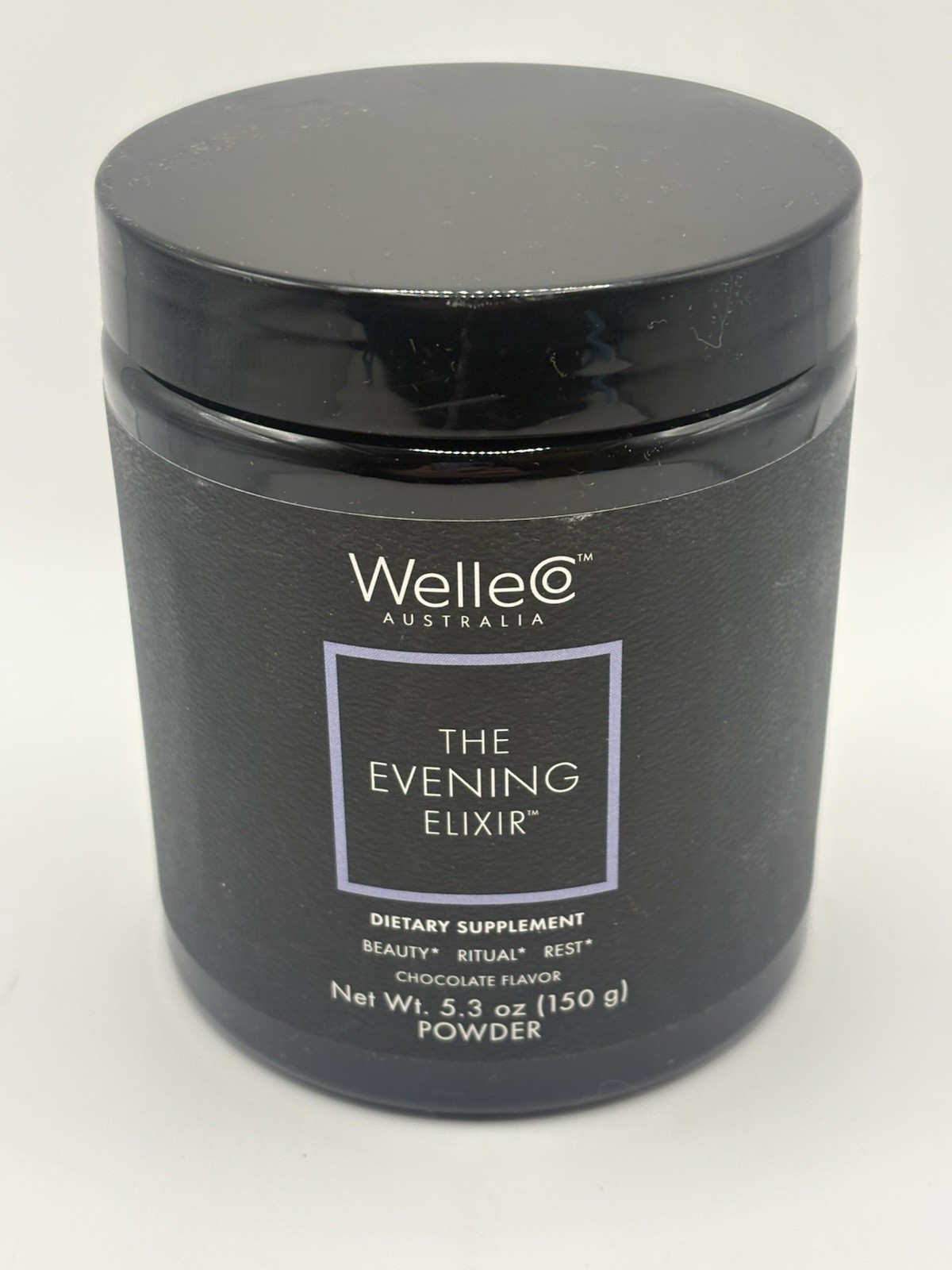 WelleCo Evening Elixir Powder 150g Chocolate Sleep Supplement Magnesium Exp 3/27