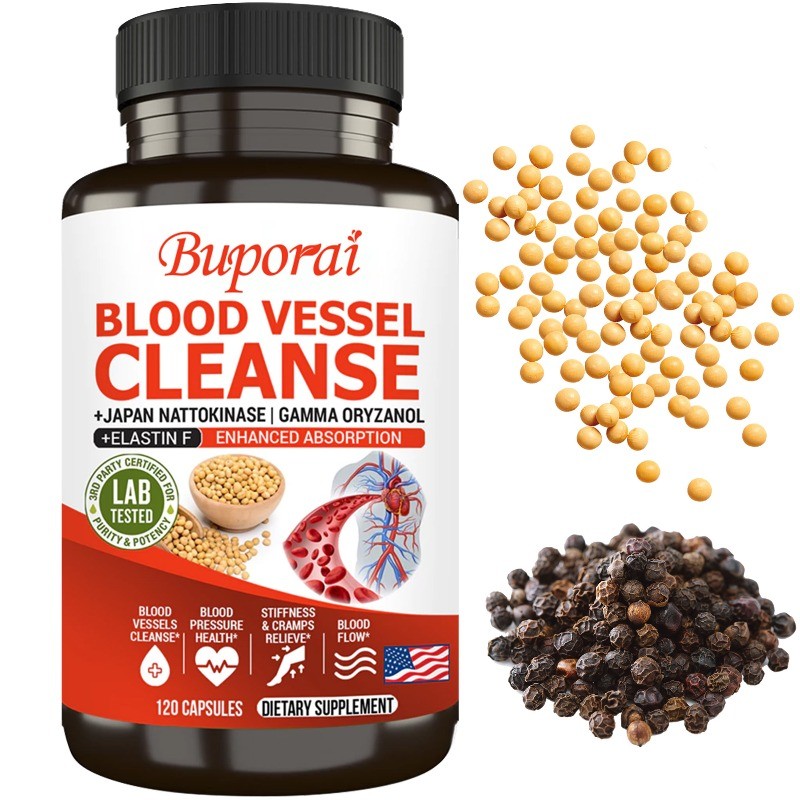 Blood Vessel Cleanse 120pcs, Supports Cardiovascular Health, Blood Circulation