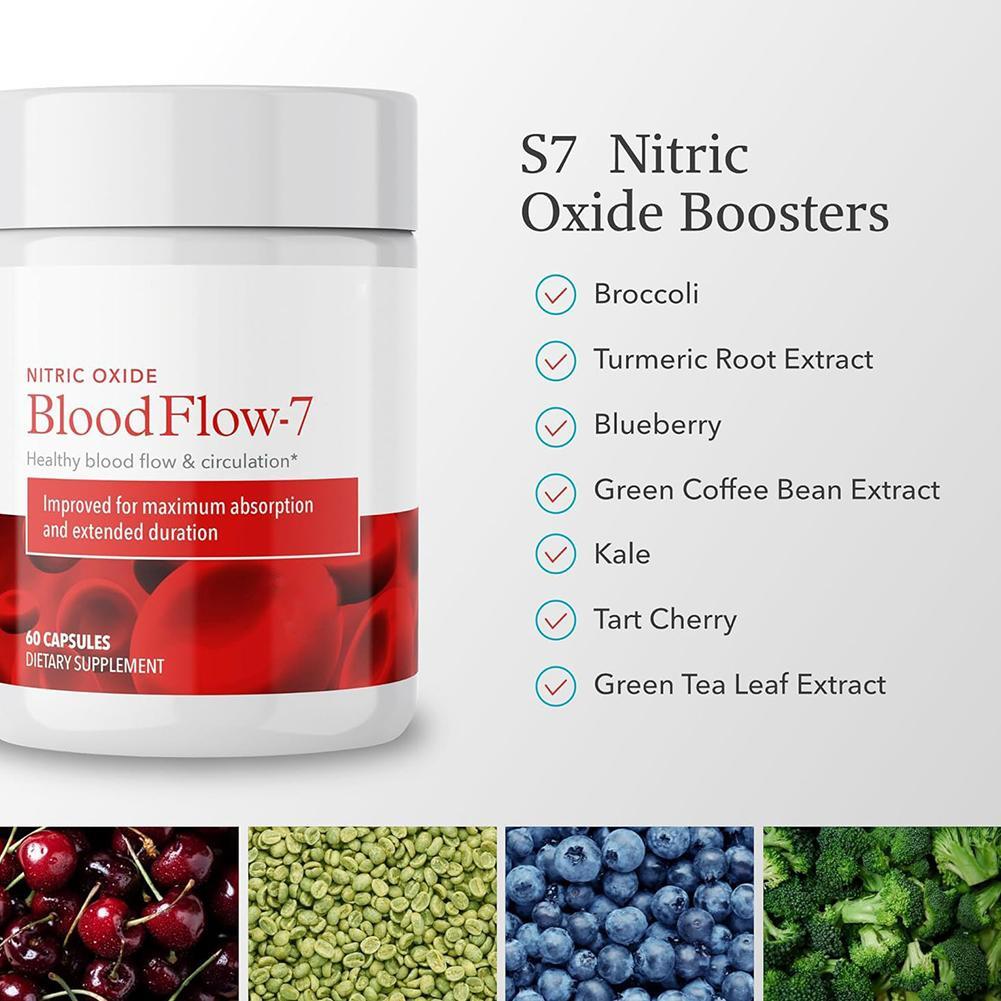 Nitric Oxide BloodFlow-7 Maximum Circulation Formula and Daily Wellness US STOCK