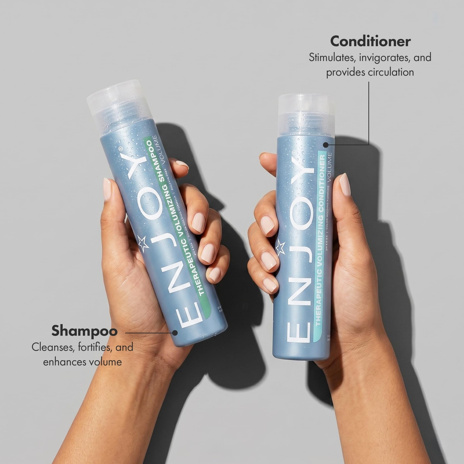 Enjoy Therapeutic Volumizing Shampoo, Scalp Stimulating and Thickening Cleans…